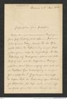Nachlass Franz Steindachner, Brief von Johann Wilhelm Spengel an Franz Steindachner (02.05.1882), Inv.Nr. 502.01, Seite 1